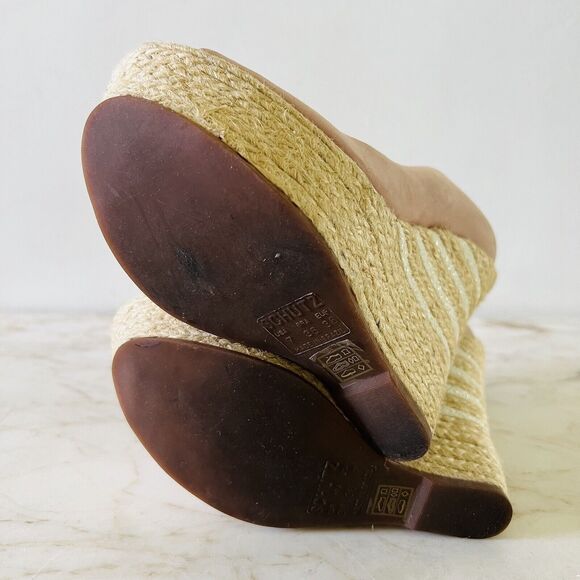 SCHUTZ Gabrielle Pink Wedge Platform Open Toe Pump - US 7 - Picture 11 of 12